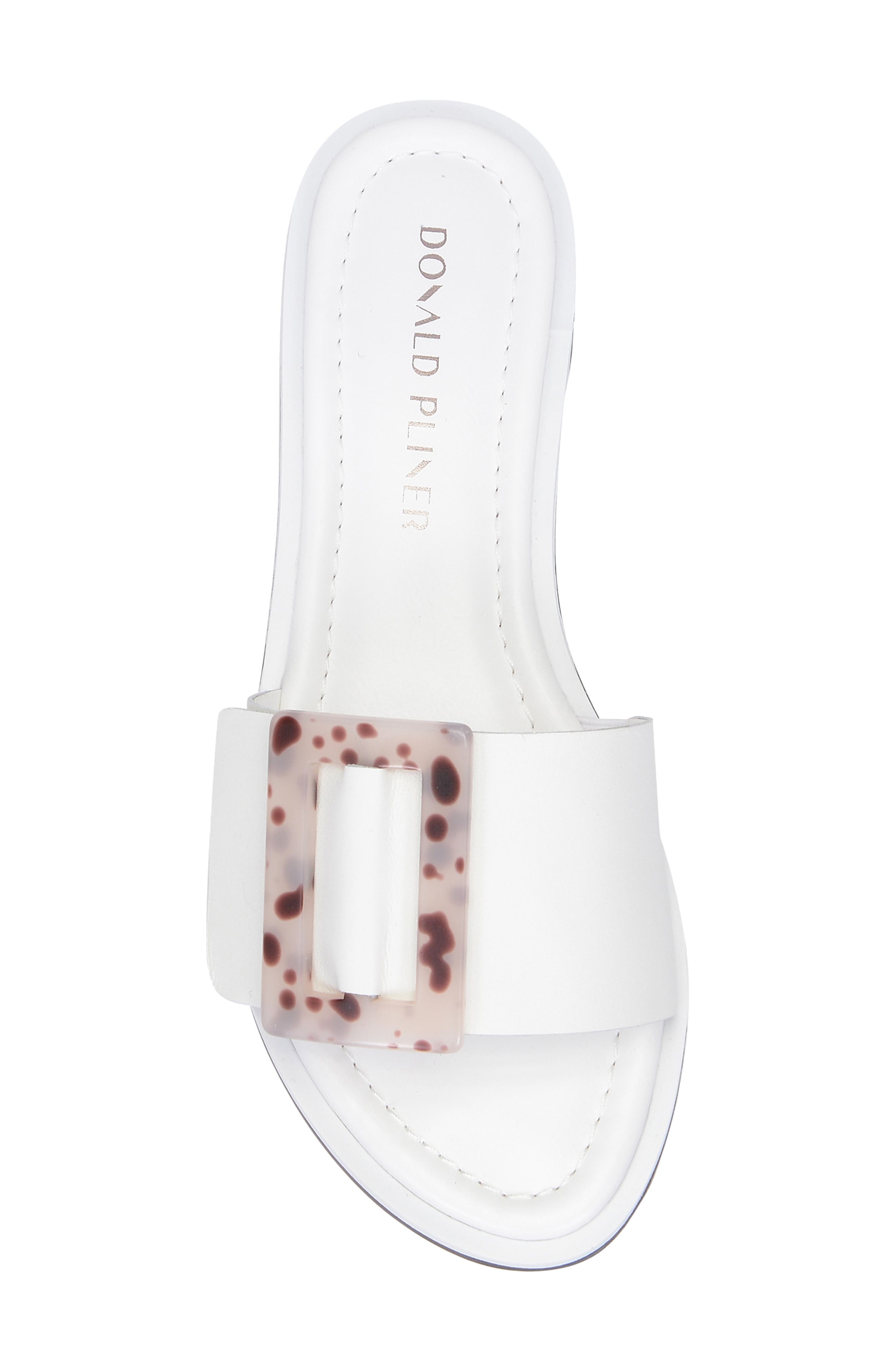 Rosey Slide Sandal, Alternate, color, WHITE LEATHER
