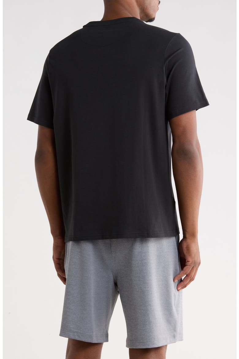 Stretch Cotton Crewneck T-Shirt, Alternate, color, CAVIAR