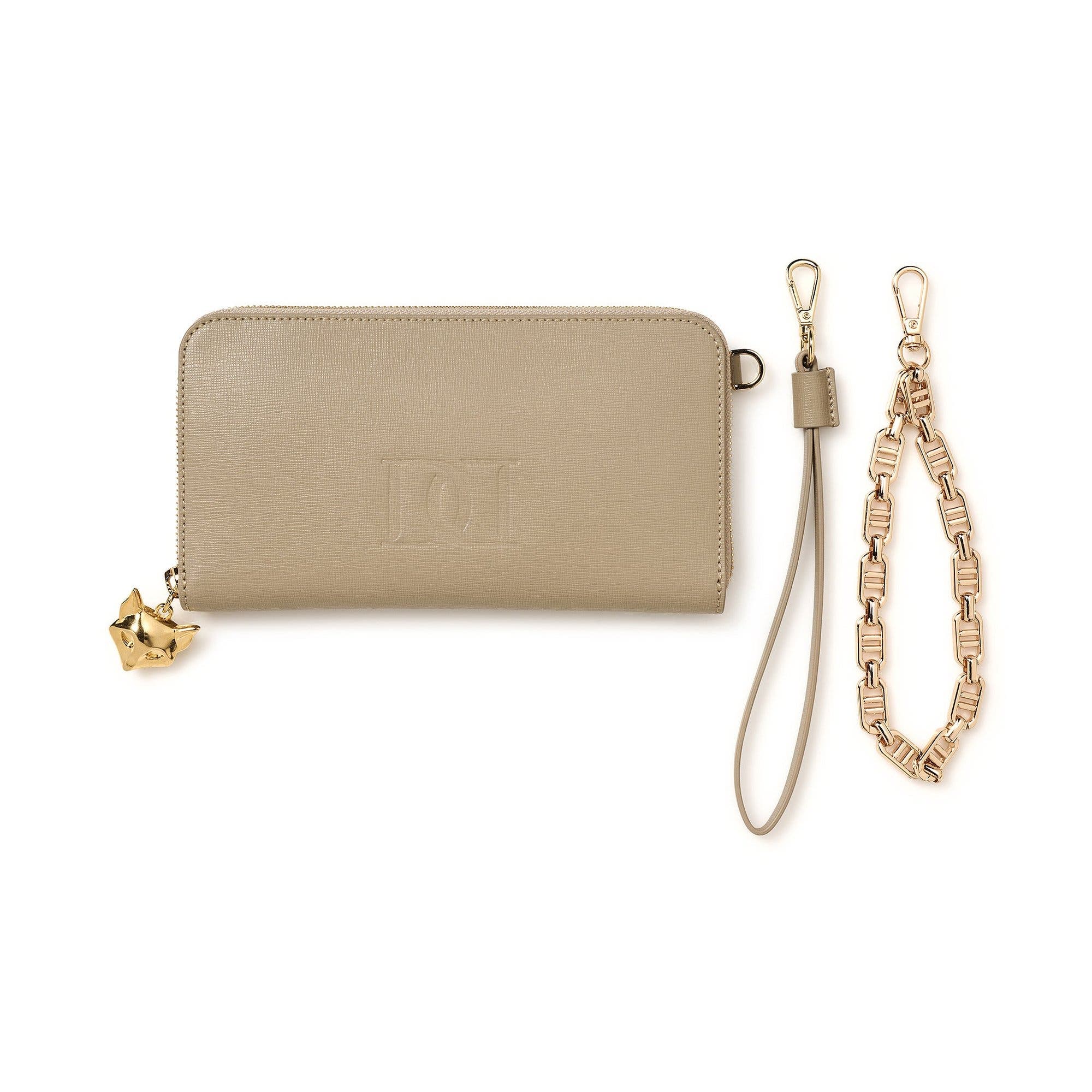Taupe with Gold Wristlet