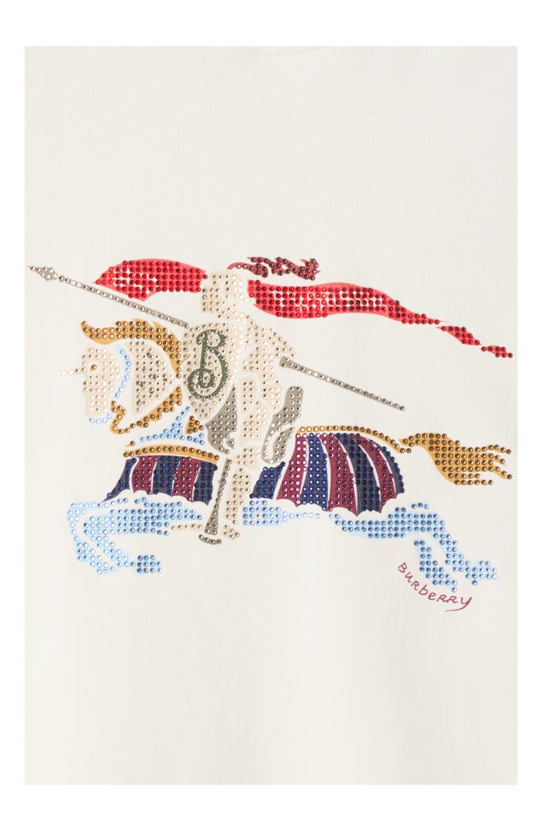 Burberry Crystal EKD Cotton T-shirt, Alternate, color, Chalk White