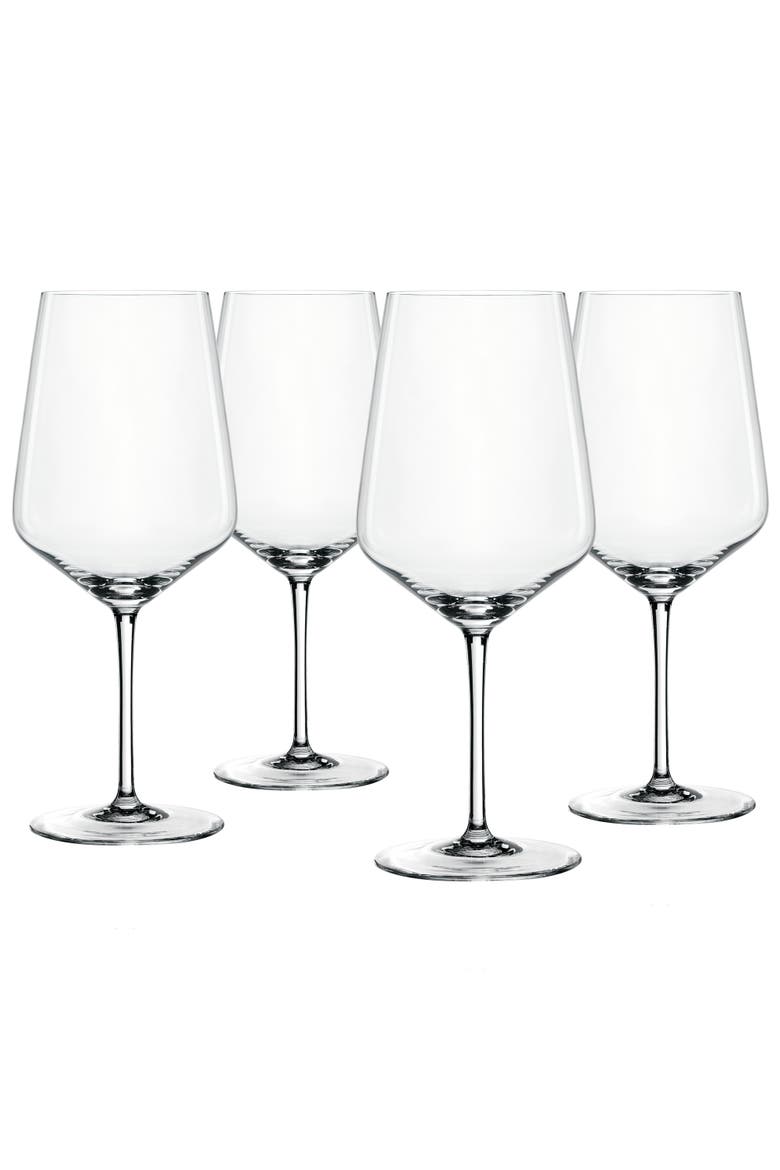 Style Red Wine Glass Set of 4, Alternate, color, Clear