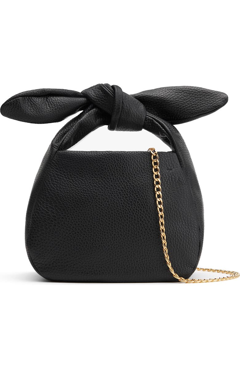 Cuyana Mini Bow Leather Top Handle Bag, Main, color,