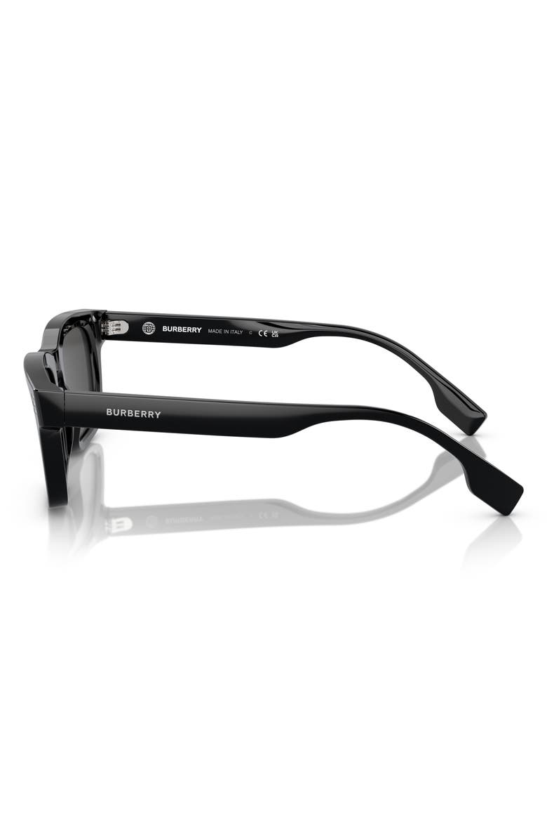 Burberry 51mm Rectangular Sunglasses, Alternate, color, Black