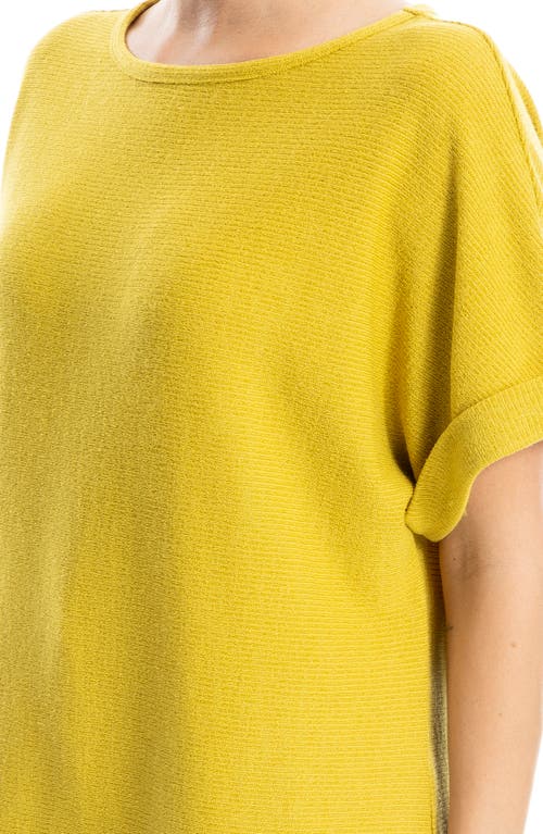 Max Studio Short Sleeve Ribbed T-shirt In Palm