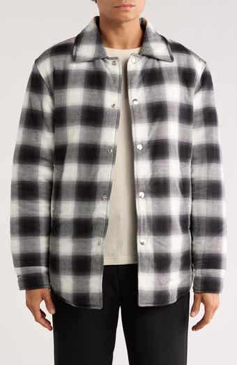 SANDRO Grunge Checkered Cotton Overshirt