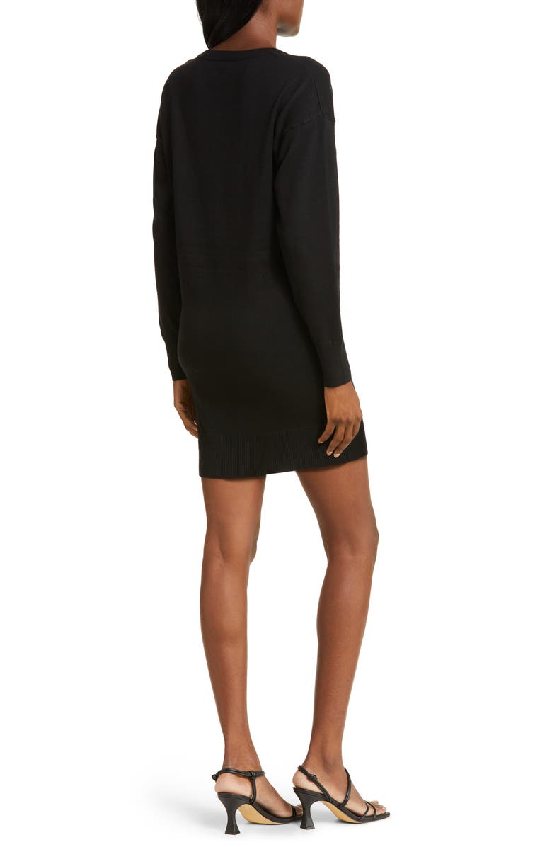 Steve Madden Madelyn Button Shoulder Long Sleeve Sweater Dress, Alternate, color,