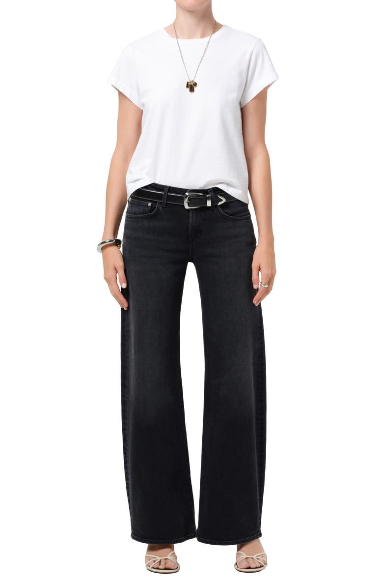 Citizens of Humanity Nora High Waist Wide Leg Jeans, Alternate, color, Cayeye Washed Black