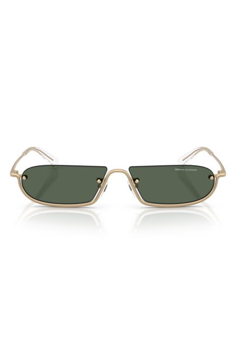 58mm Irregular Semi Rimless Sunglasses