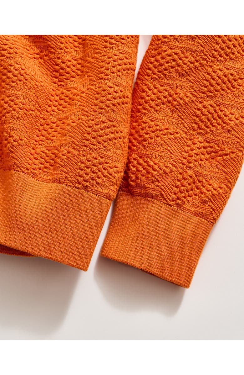Billy Reid Geo Links Cotton Sweater, Alternate, color, Sunset