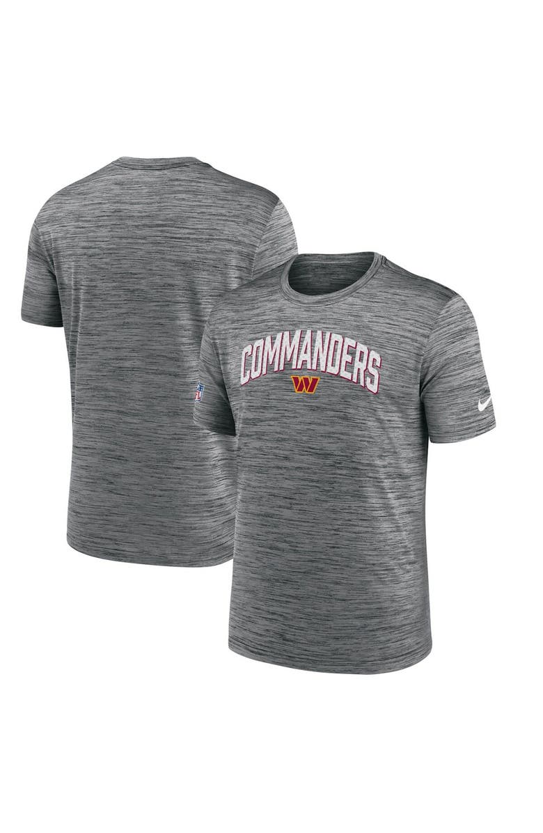 Nike Men's Nike Gray Washington Commanders Sideline Velocity Athletic Stack Performance T-Shirt, Main, color, Gray