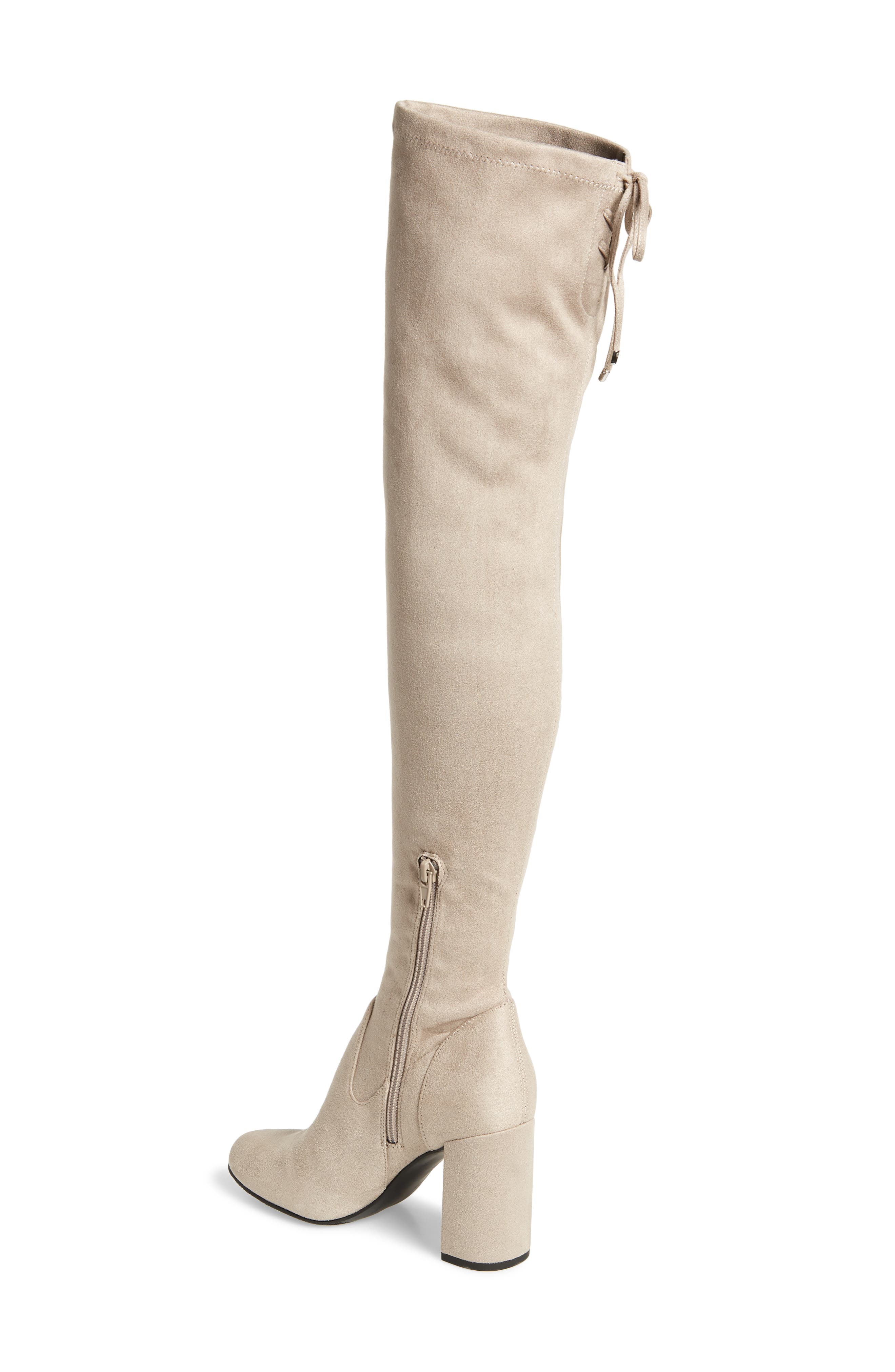 Juniper Over the Knee Boot, Alternate, color, GREY FAUX SUEDE