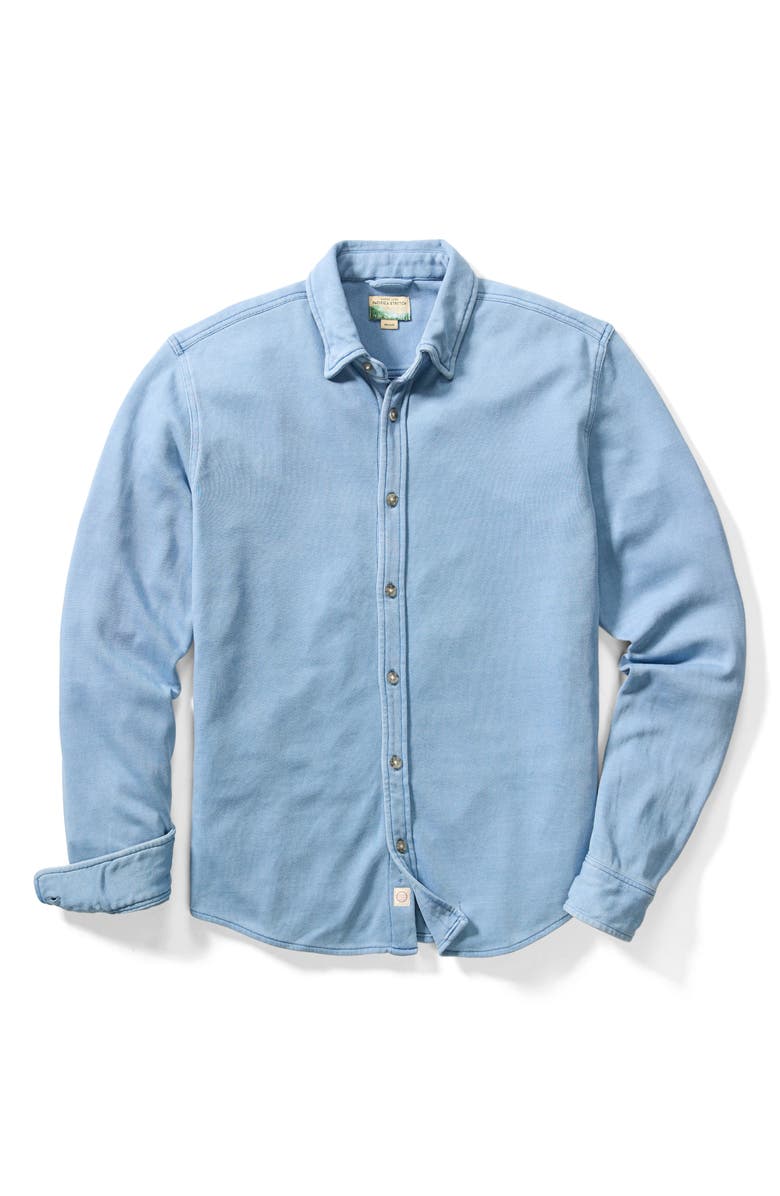 Marine Layer Pacifica Button-Up Shirt, Alternate, color, Indigo