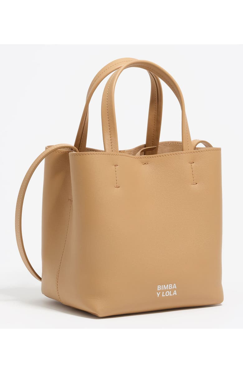 Bimba y Lola Small Leather Chihuahua Bag, Main, color, Desert