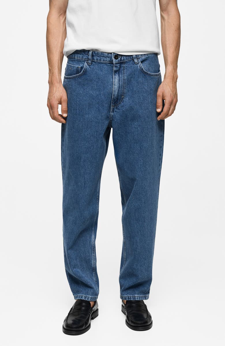 MANGO Relaxed Crop Straight Leg Jeans, Main, color,