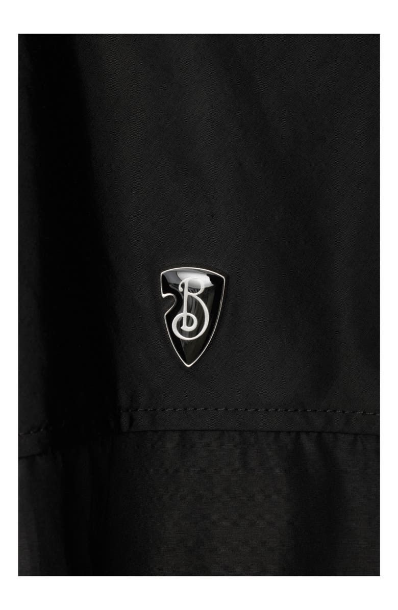 Burberry Short Nylon Cotton Parka, Alternate, color, Black