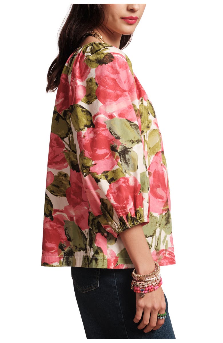 Frances Valentine Bliss Top Pretty Peonies, Alternate, color, Pink/Multi