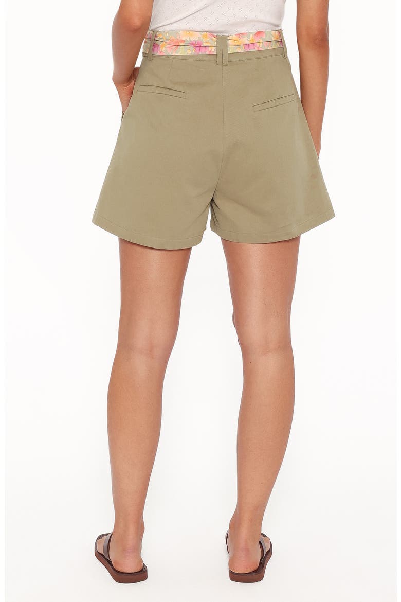 Davey Scarf Tie Shorts, Alternate, color, OLIVE GREEN