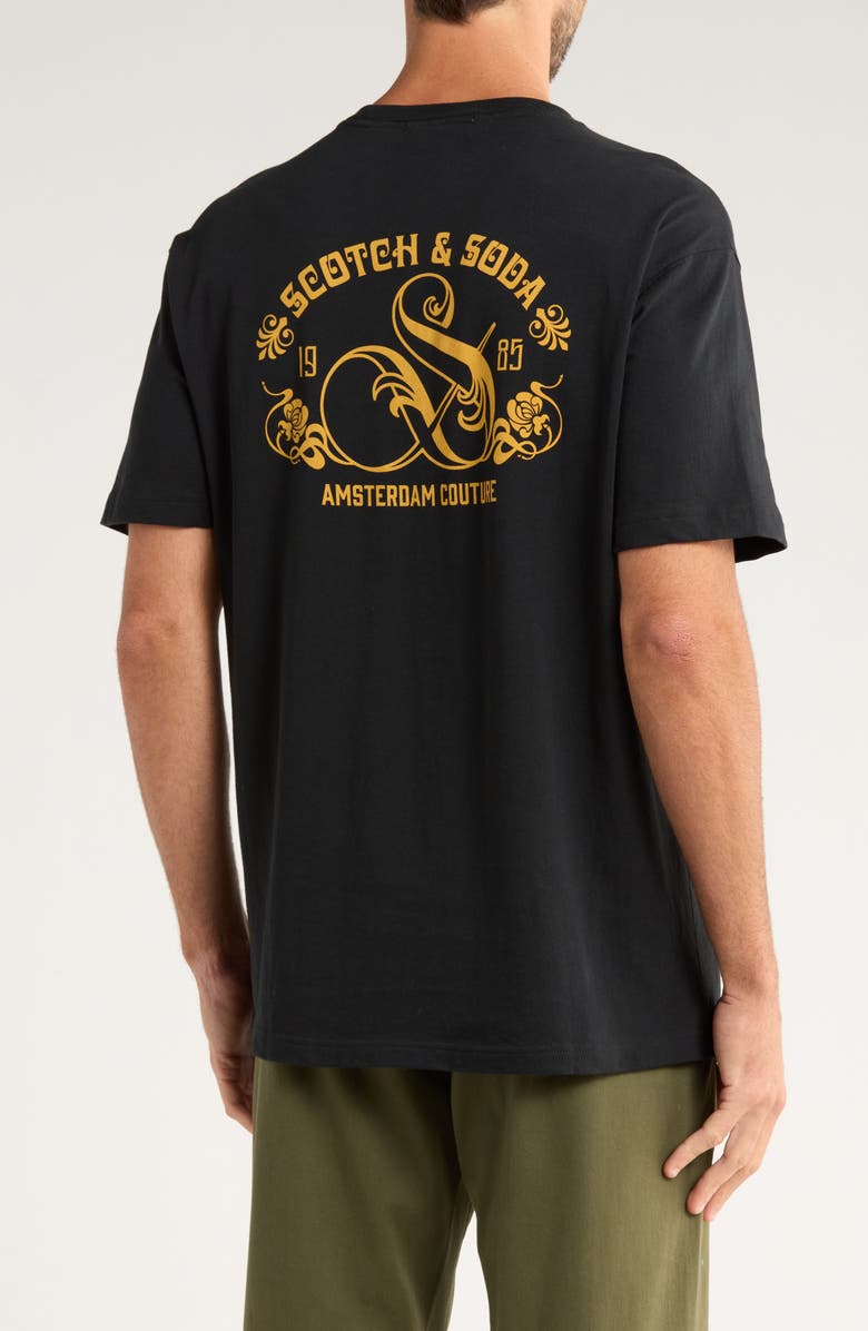 Scotch & Soda Logo Graphic T-Shirt, Alternate, color, Anthracite