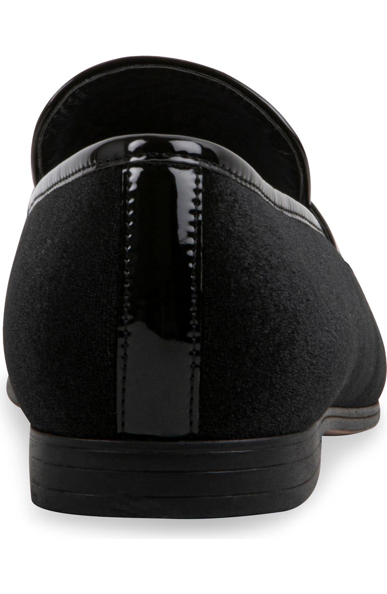 Steve Madden Crescent Velvet Penny Loafer, Alternate, color, Black Velvet