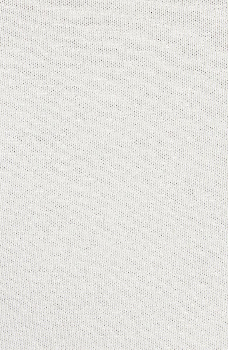 Valentino Garavani Tipped V-Detail Short Sleeve Wool Sweater, Alternate, color, Ivory/ Black