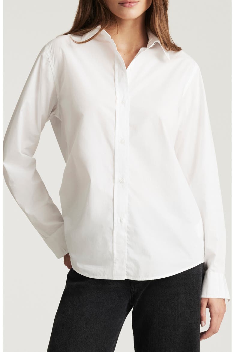 Classic Fit Cotton Button-Up Shirt, Main, color, WHITE