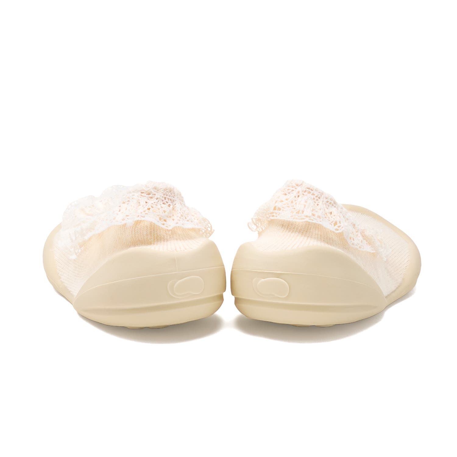 Komuello Toddler Girl Sock Shoes Flat Style, Alternate, color, Sweet Latte Lace