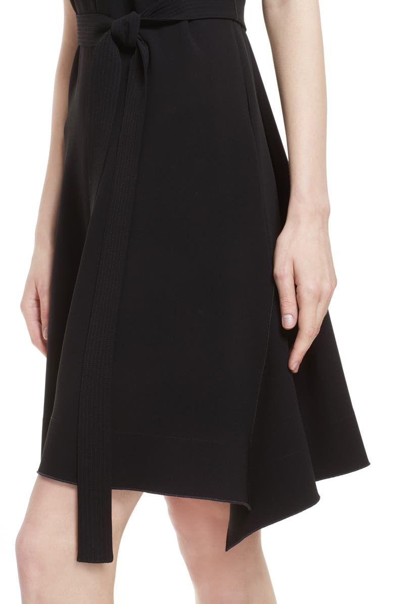 Theory Desza Belted Admiral Crepe Fit & Flare Dress, Alternate, color, 