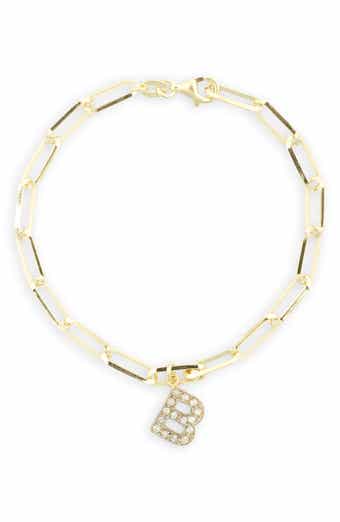 MESHMERISE Diamond Initial Charm Bracelet