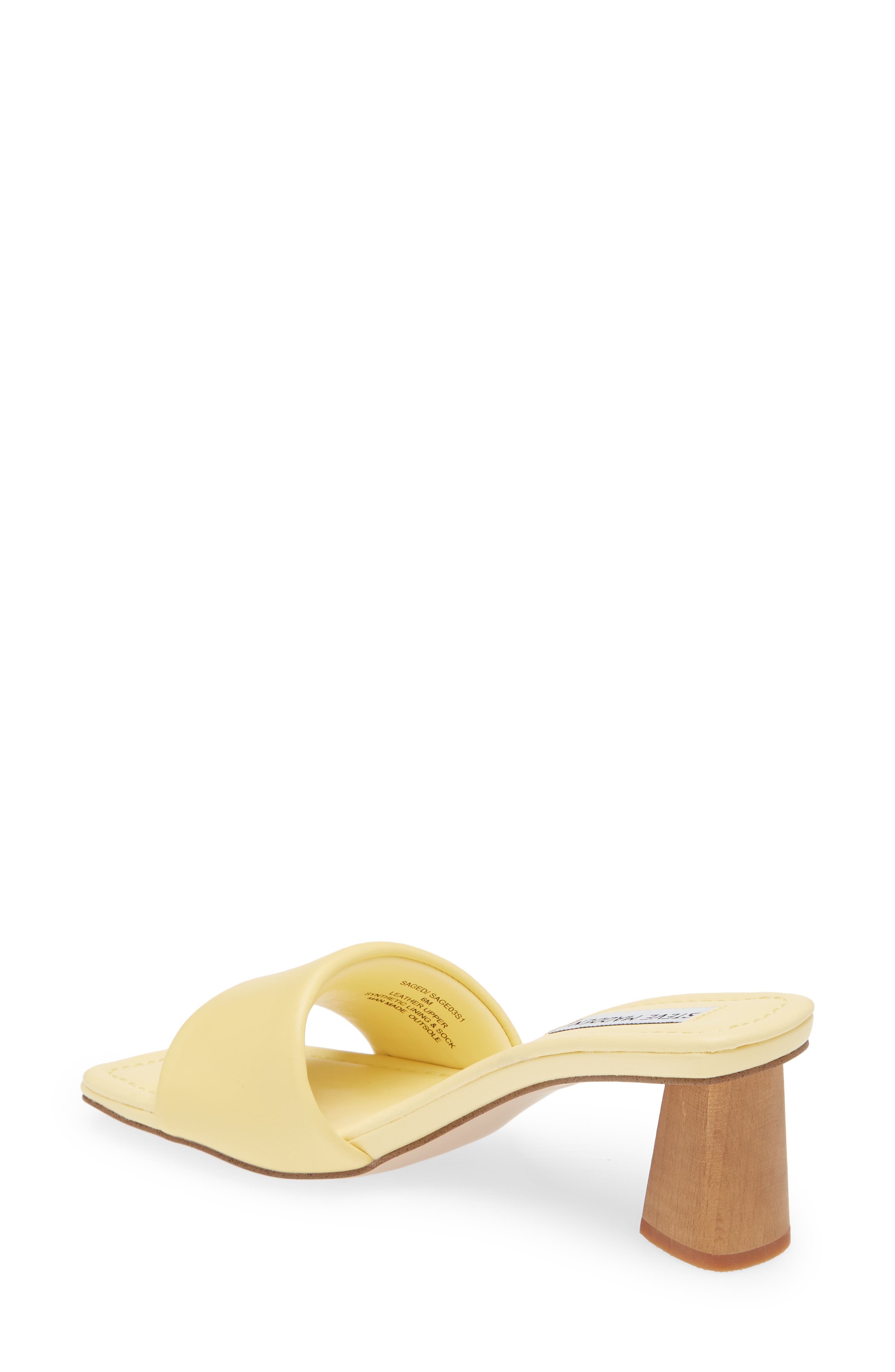 Saged Slide Sandal, Alternate, color, YELLOW LEATHER
