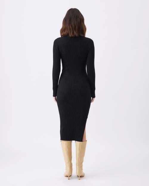 Ripe Maternity Nella Rib Nursing Knit Dress In Black