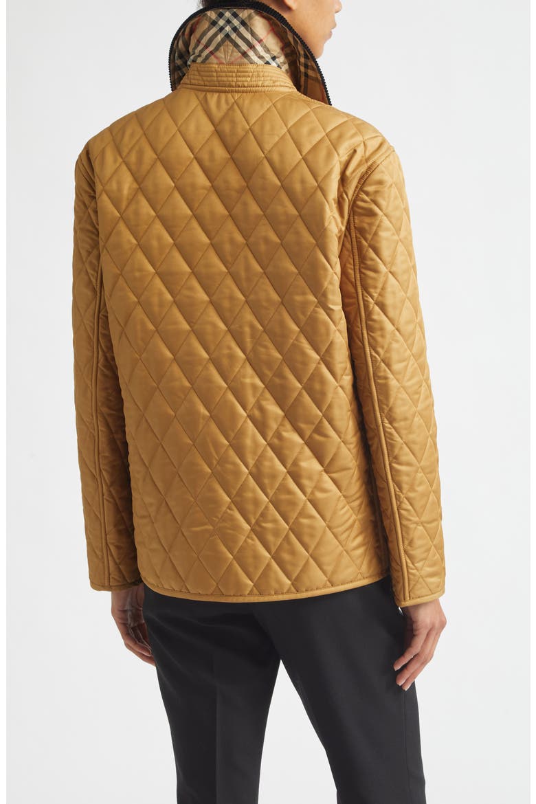 Dranefeld Corduroy Collar Quilted Jacket, Alternate, color, CAMEL