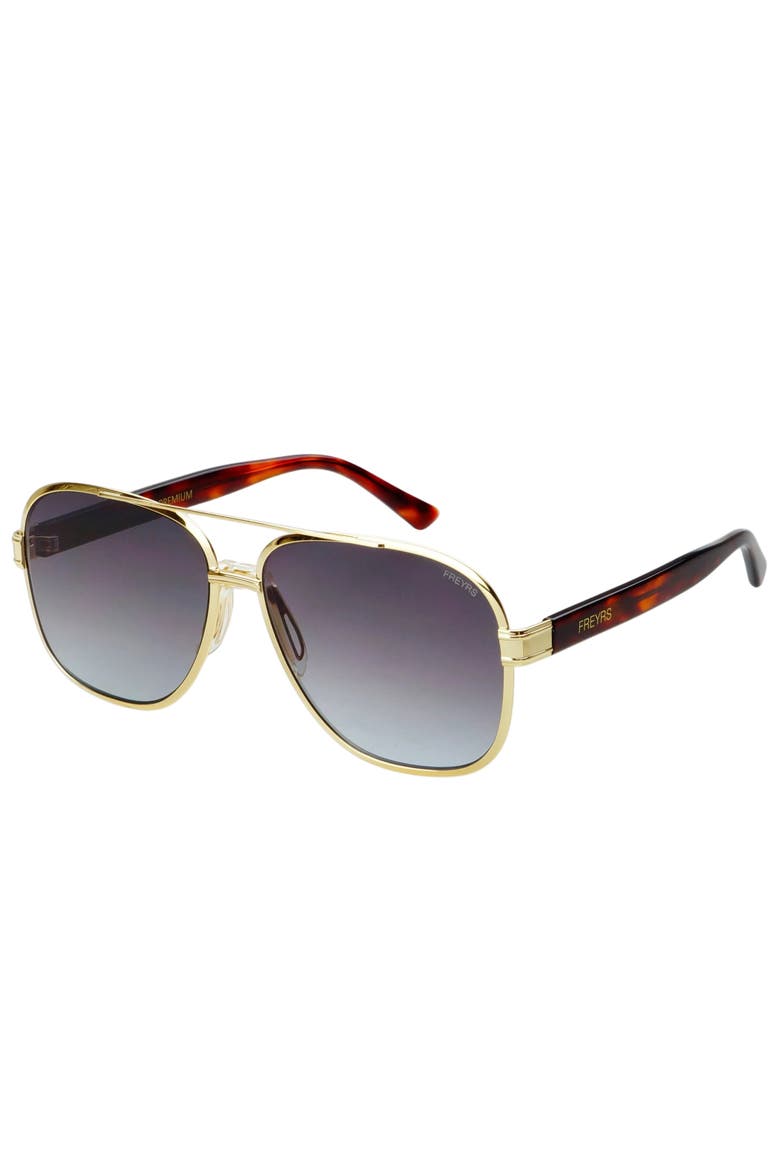 Carter Oversized Unisex Aviator Sunglasses, Alternate, color, Gray