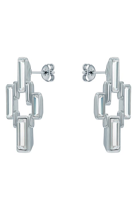 Demi Deco Crystal Stud Earrings