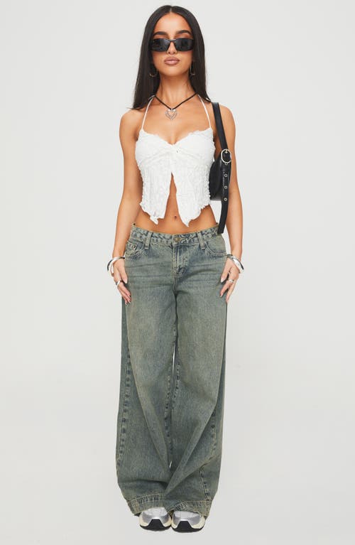 Princess Polly Calardian Halter Lace Top In White