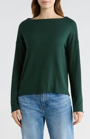 GO COUTURE Boat Neck Sweater