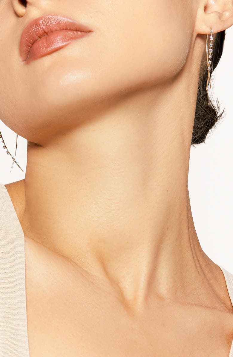 LANA 14K Gold Solo 41mm Narrow Upside Down Hoops, Alternate, color, Yellow