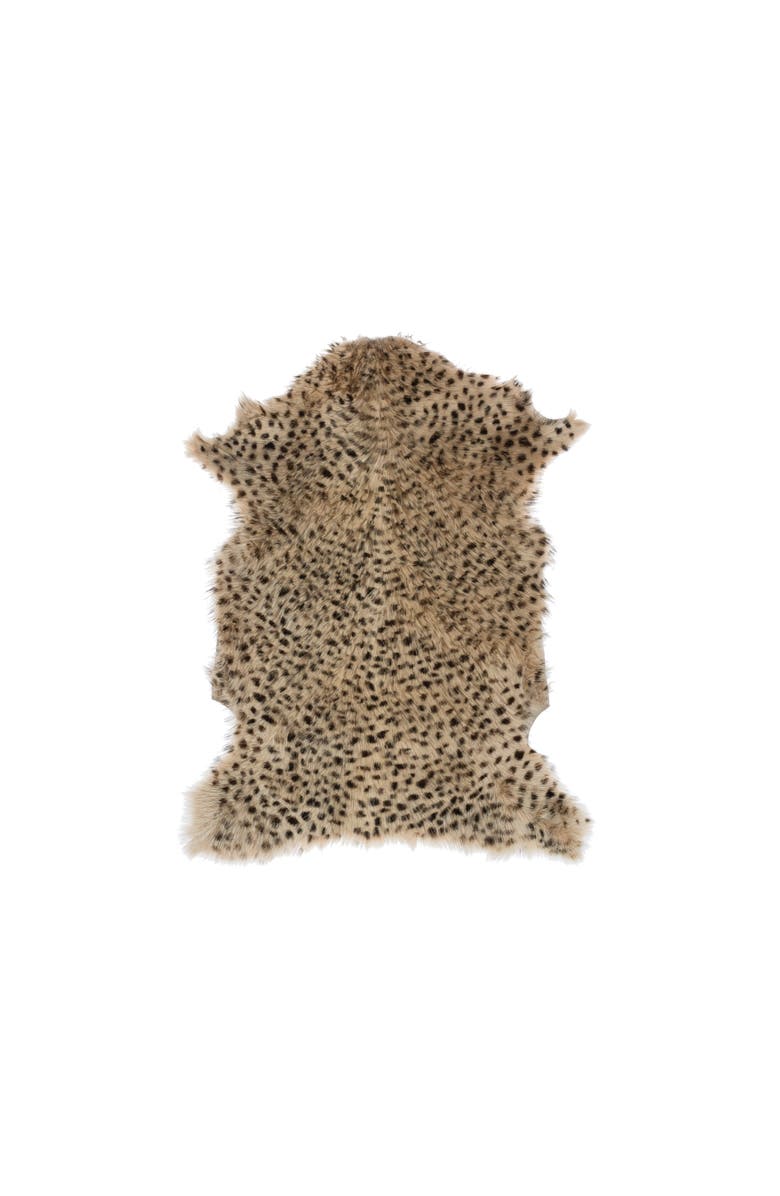 Storied Home Goat Fur Rug, Main, color, Brown