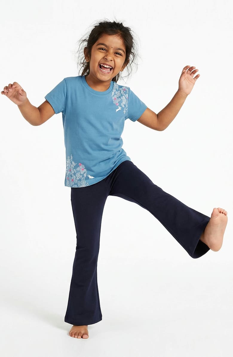 Mightly Organic Cotton Girls Graphic T-Shirt, Alternate, color, Bunny Blossom