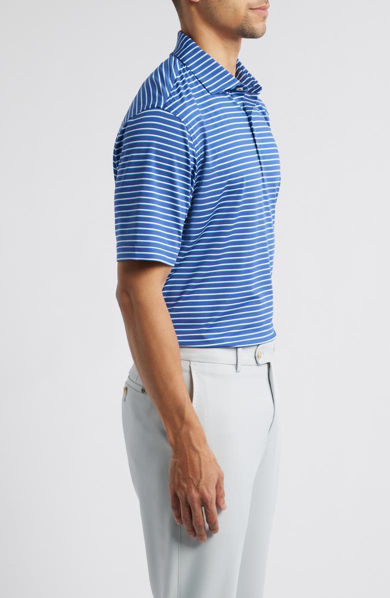Peter Millar Dunnes Stripe Performance Jersey Polo, Alternate, color, Sport Navy