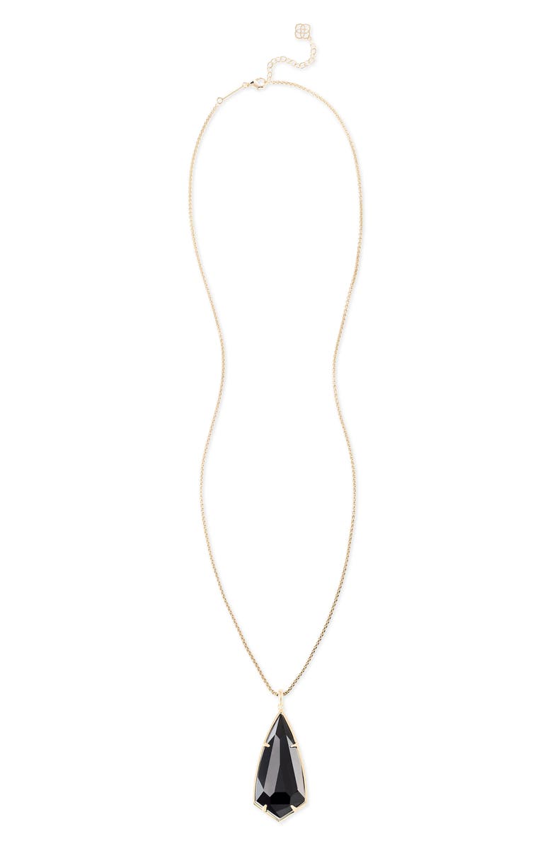 Kendra Scott 'Carole' Long Semiprecious Stone Pendant Necklace, Alternate, color, 