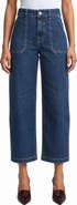 Bagatelle High Waist Patch Pocket Straight Leg Jeans