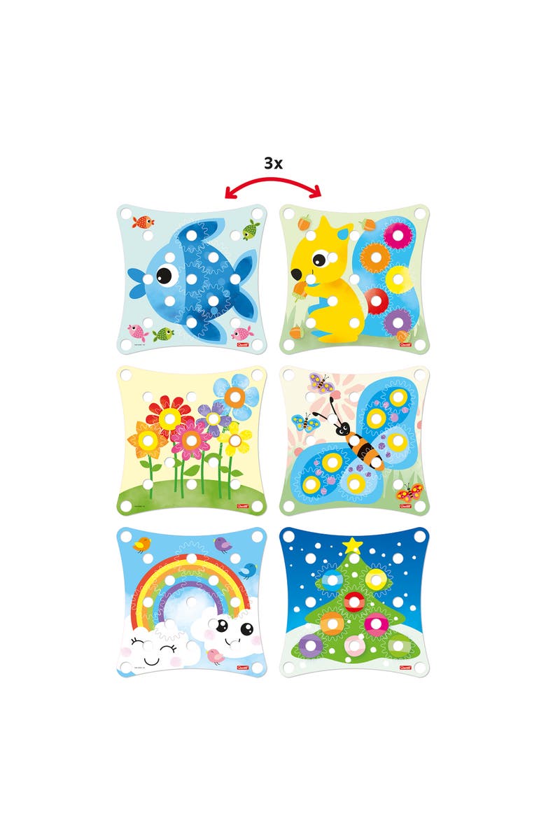 Quercetti Peggy Gears 13 Piece Cogwheel Construction Toy, Alternate, color, Multicolored