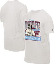New Era Men's New Era Bryce Harper Cream Philadelphia Phillies Batter Up T-Shirt