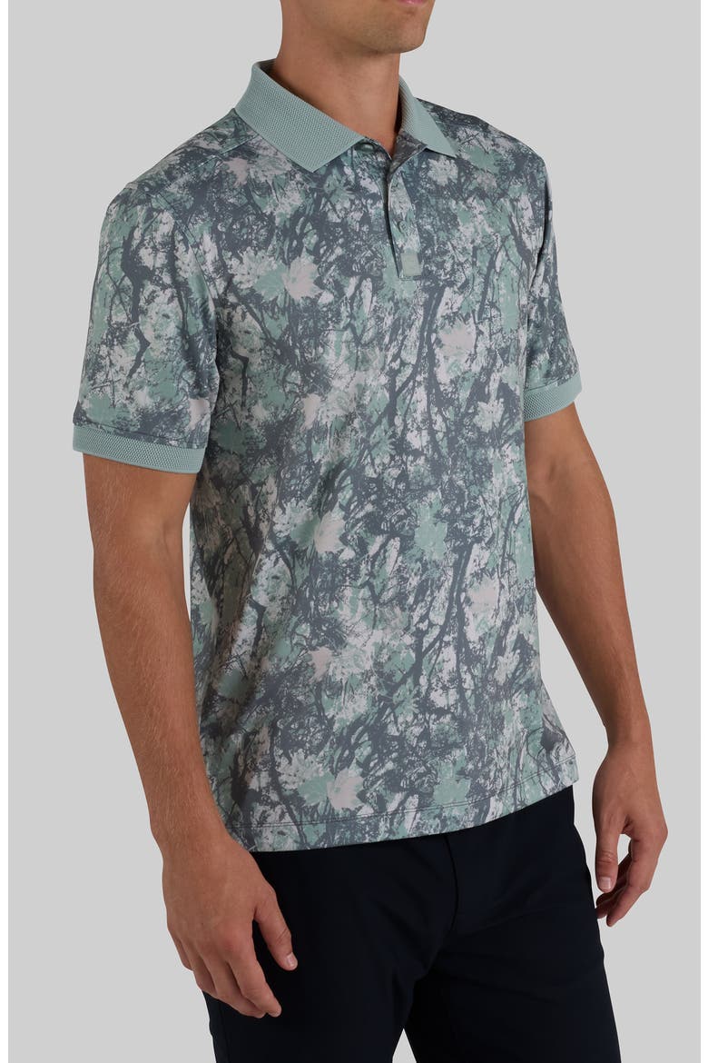 Evolution Ridge Abstract Print Performance Golf Polo, Alternate, color, STEALTH MODE DARK