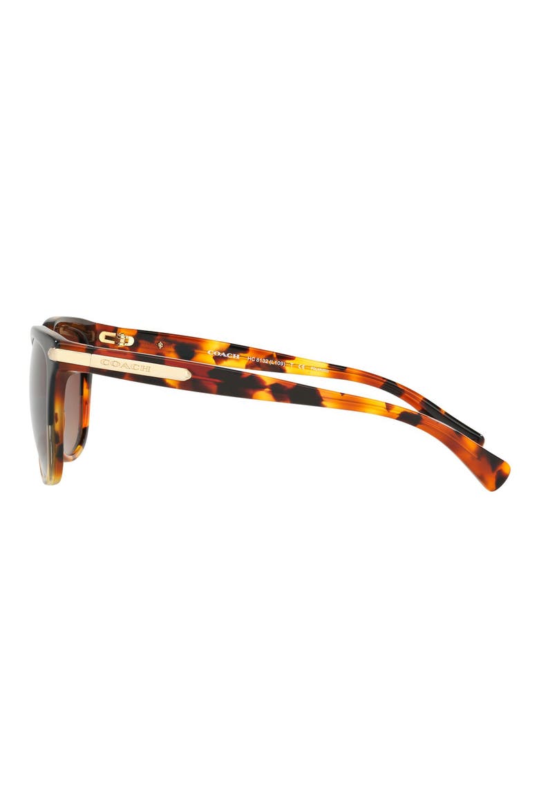 57mm Polarized Retro Sunglasses, Alternate, color, BLACK TORTOISE GRADEINT