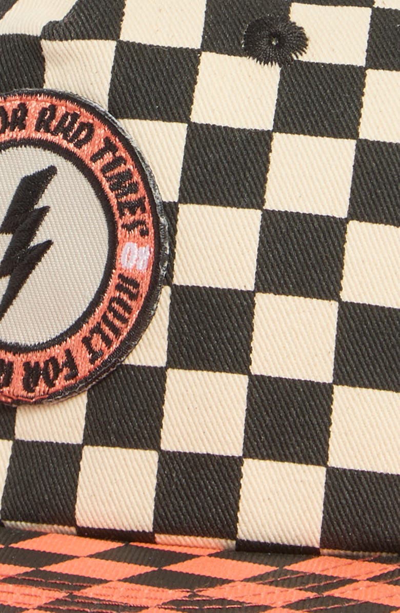 Tiny Whales Kids' Totally Chill Cotton Snapback Baseball Hat, Alternate, color, Black-Natural-Coral