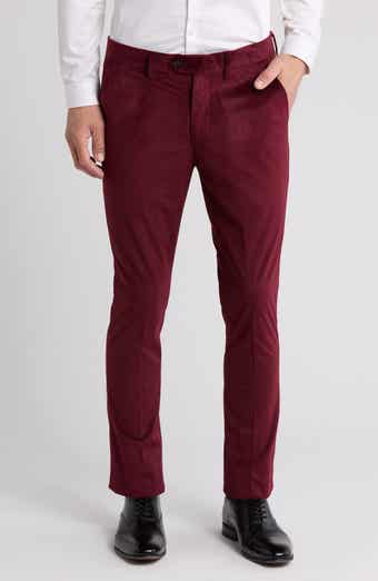 Slim Fit Velvet Dress Pants