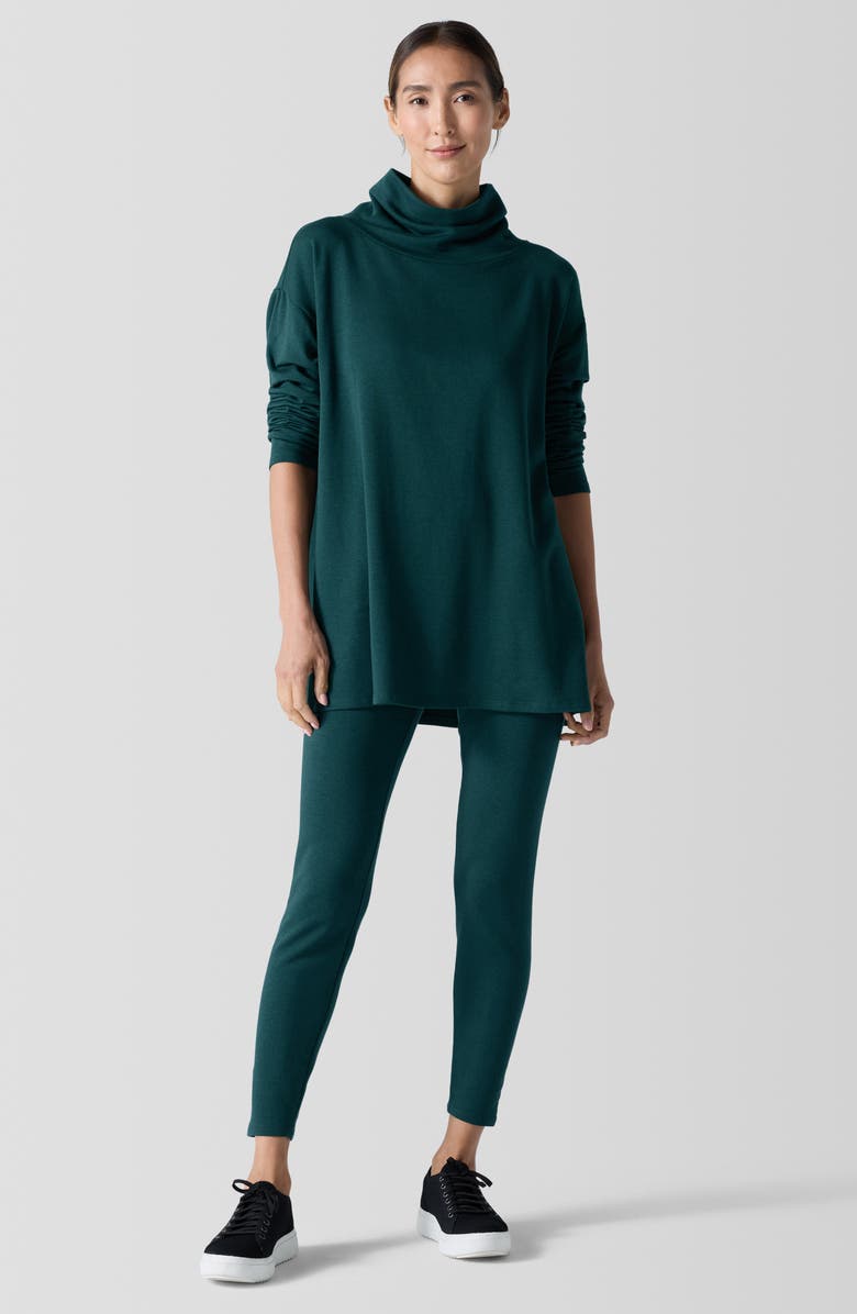 Eileen Fisher High Waist Ankle Leggings, Alternate, color, Pine