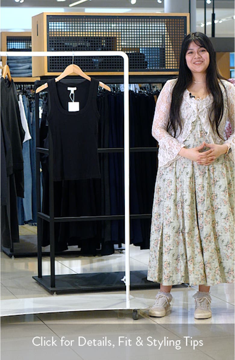 Scoop Neck Stretch Cotton Rib Tank, sales video thumbnail