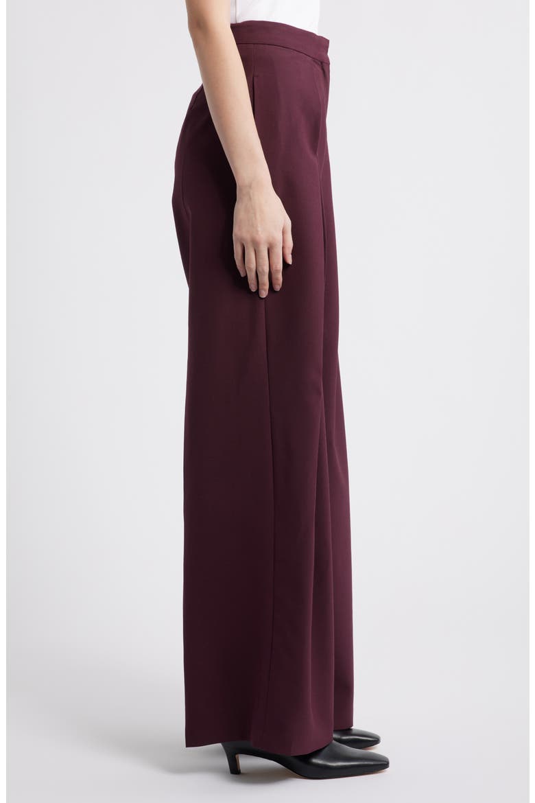Laura Pleated Wide Leg Pants, Alternate, color, MAROON